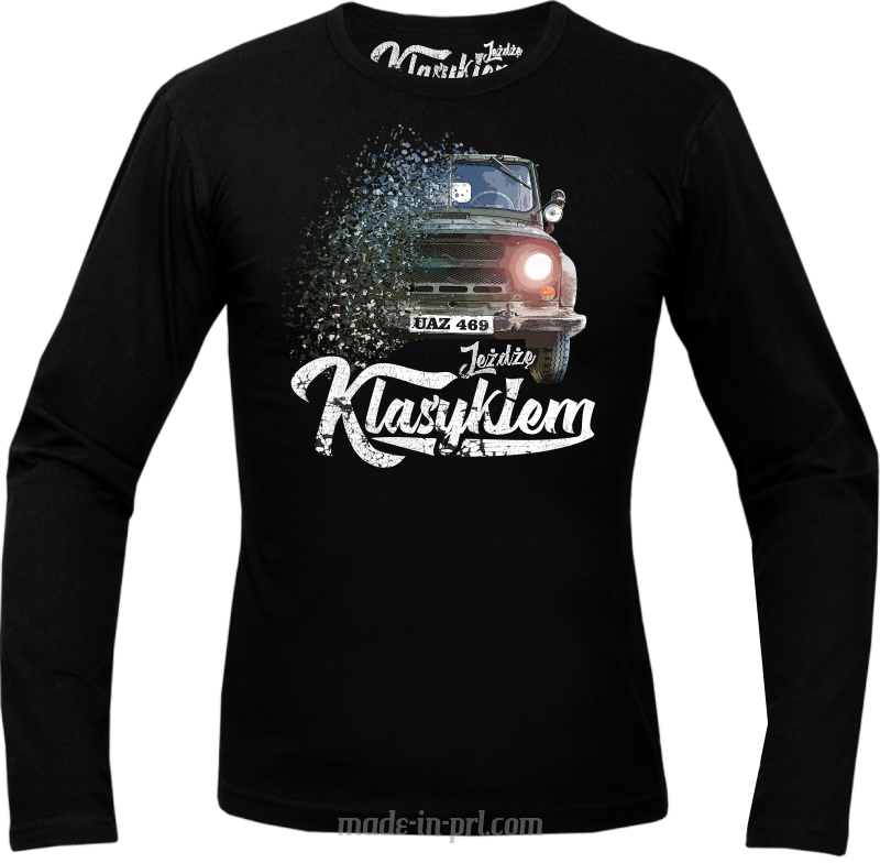 Jeżdżę klasykiem UAZ 469 -  longsleeve męski czarny