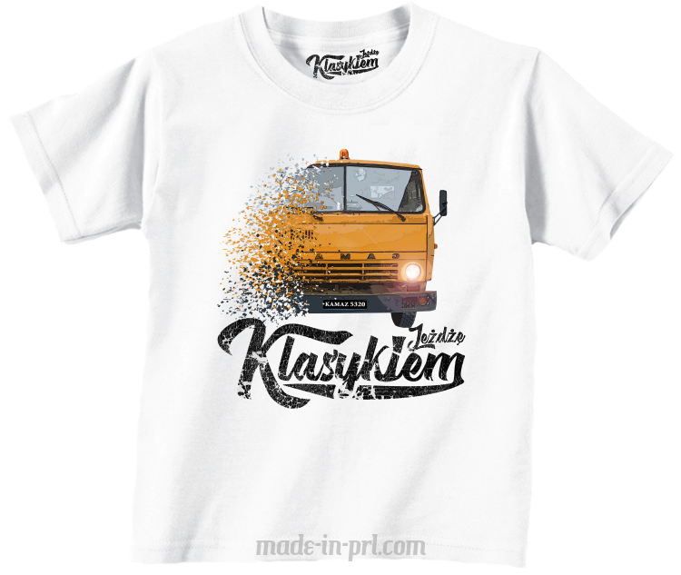 Jeżdżę klasykiem Kamaz 5320 - koszulka dziecięca biała
