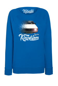 Jeżdżę klasykiem Moskvich 2141 - bluza damska standard niebieska