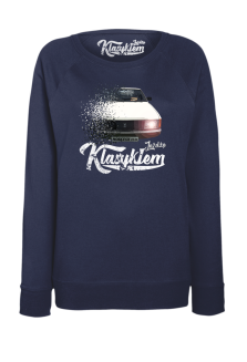 Jeżdżę klasykiem Moskvich 2141 - bluza damska standard granatowa