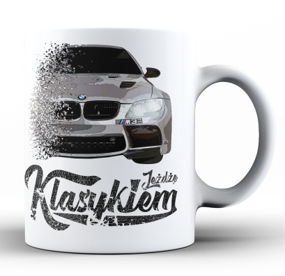 Jeżdżę klasykiem BMW M3 -  kubek biały ceramiczny 330ml