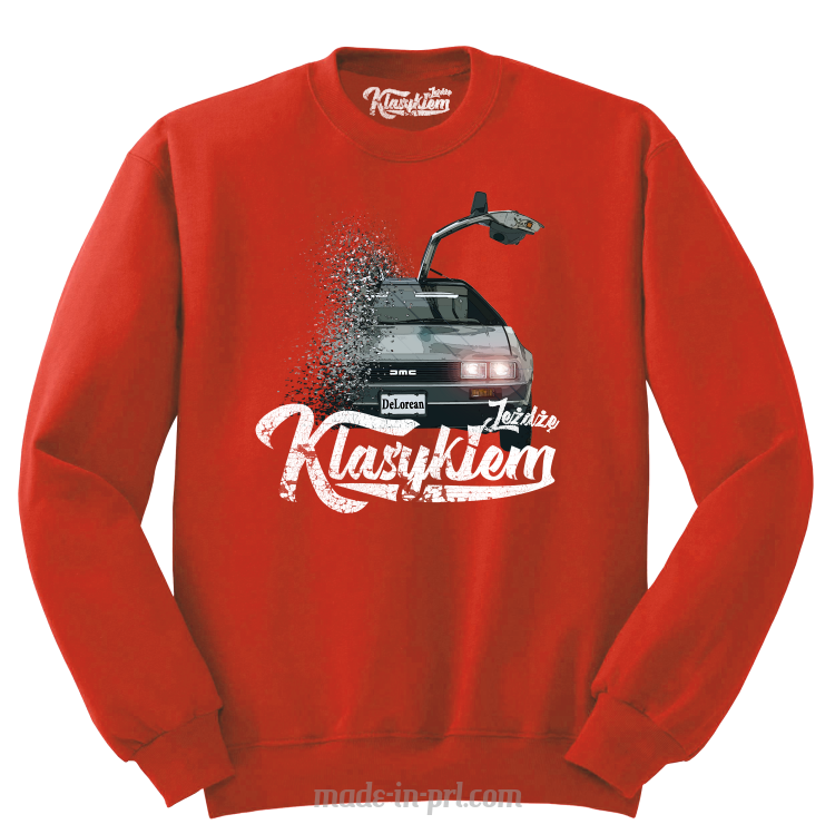 Jeżdżę klasykiem DMC DeLorean - bluza męska standard