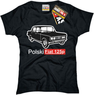 Duży Fiat 125p - koszulka damska - 4