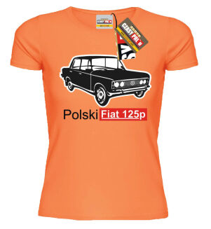 Duży Fiat 125p - koszulka damska - 5