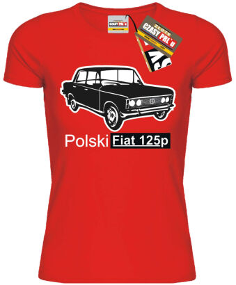 Duży Fiat 125p - koszulka damska