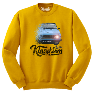Jeżdżę klasykiem Wartburg - bluza męska standard żółta