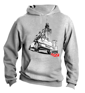 Maluch Gangsta Dobre bo Polskie - bluza męska z kapturem melanżowa