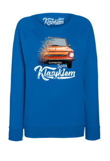 Jeżdżę klasykiem Zaporożec - bluza damska standard niebieska
