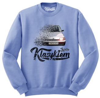 Jeżdżę klasykiem CINQUECENTO - bluza męska standard błękitny