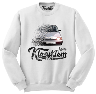 Jeżdżę klasykiem CINQUECENTO - bluza męska standard biały