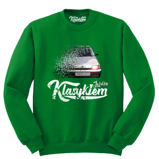 Jeżdżę klasykiem CINQUECENTO - bluza męska standard zielony
