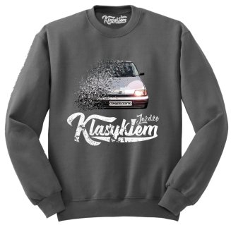 Jeżdżę klasykiem CINQUECENTO - bluza męska standard szary