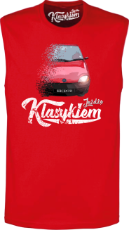 Czerwony top męski z nadrukiem - SEICENTO 