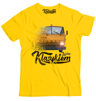 Jeżdżę klasykiem Kamaz 5320 - koszulka męska żółta