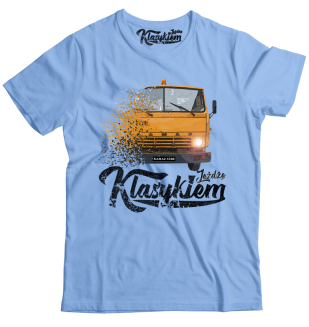 Jeżdżę klasykiem Kamaz 5320 - koszulka męska błękitna