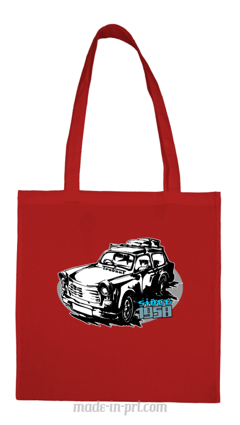 Trabant since 1958 Wakacje - torba zakupowa bawełniana czerwona