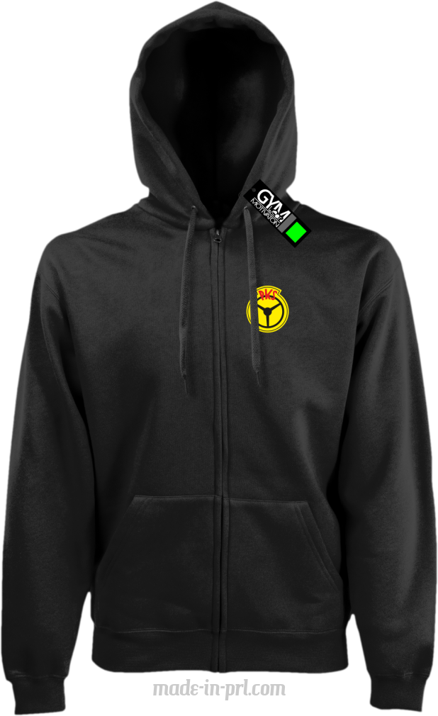 PKS małe logo - bluza męska kaptur na zamek 