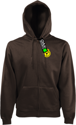 PKS małe logo - bluza męska kaptur na zamek 