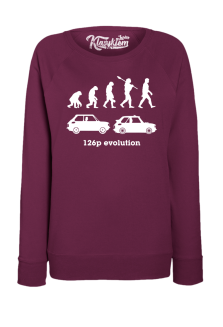 126p Evolution - bluza damska standard bordowa