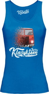 Jeżdżę Klasykiem Star Auto - top damski niebieski