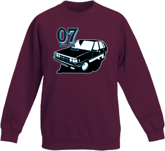 07 zgłasza się Polonez Borewicz Wektor - Bluza dziecięca standard bez kaptura bordowa