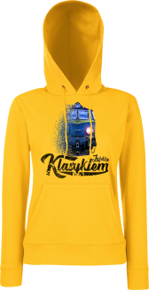 Jeżdżę klasykiem Stary Pociąg PKP - bluza damska z kapturem - 7