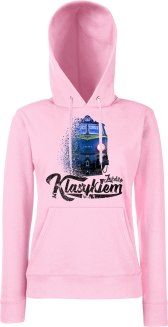 Jeżdżę klasykiem Stary Pociąg PKP - bluza damska z kapturem - 9
