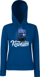 Jeżdżę klasykiem Stary Pociąg PKP - bluza damska z kapturem - 11