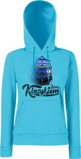 Jeżdżę klasykiem Stary Pociąg PKP - bluza damska z kapturem - 3