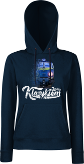 Jeżdżę klasykiem Stary Pociąg PKP - bluza damska z kapturem - 12