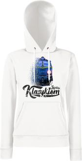 Jeżdżę klasykiem Stary Pociąg PKP - bluza damska z kapturem - 5