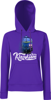 Jeżdżę klasykiem Stary Pociąg PKP - bluza damska z kapturem - 2