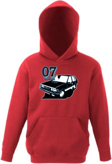 07 zgłasza się Polonez Borewicz Wektor - Bluza dziecięca z kapturem czerwona
