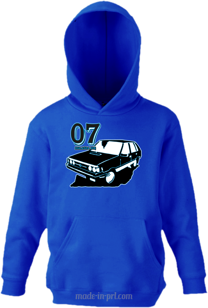 07 zgłasza się Polonez Borewicz Wektor - Bluza dziecięca z kapturem niebieska