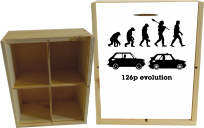 126p Evolution - skrzynka drewniana 4 przegródki