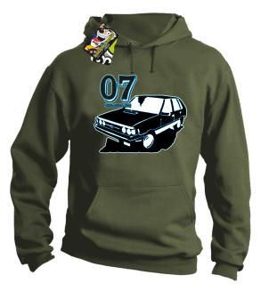 07 zgłasza się Polonez Borewicz Wektor - bluza męska z kapturem khaki