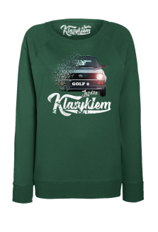 Jeżdżę klasykiem GOLF 2 - bluza damska standard butelkowa