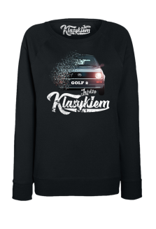 Jeżdżę klasykiem GOLF 2 - bluza damska standard czarna