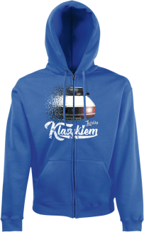 Jeżdżę klasykiem Moskvich 2141 - bluza kaptur na zamek niebieska