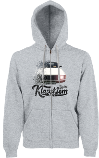 Jeżdżę klasykiem Moskvich 2141 - bluza kaptur na zamek melanż 