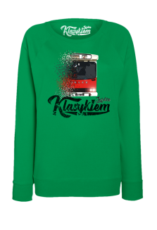 Jeżdżę klasykiem Jelcz Berliet PR110 - bluza damska standard zielona