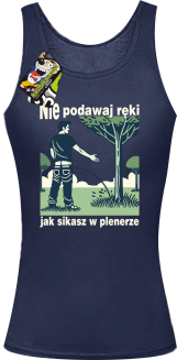 Nie podawaj ręki jak sikasz w plenerze - top damski  - 3