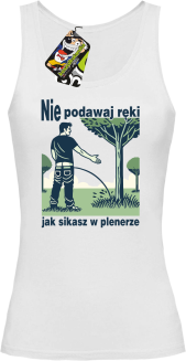 Nie podawaj ręki jak sikasz w plenerze - top damski  - 7