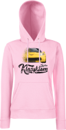 Jeżdżę klasykiem Corvette Żółty Sport - bluza damska z kapturem różowy