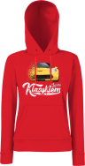 Jeżdżę klasykiem Corvette Żółty Sport - bluza damska z kapturem czerwony