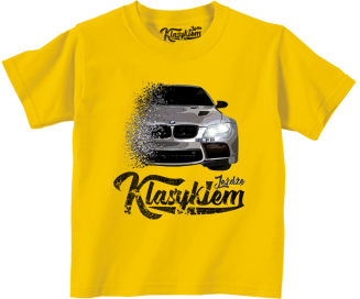 Jeżdżę klasykiem BMW M3 - koszulka dziecięca żółta