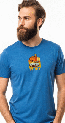 Tychy Maluch 126p PRL Browar Tyski - koszulka męska