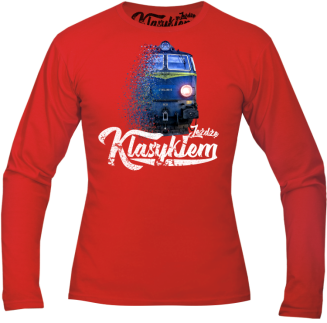 Jeżdżę klasykiem Stary Pociąg PKP - longsleeve męski - 2