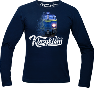 Jeżdżę klasykiem Stary Pociąg PKP - longsleeve męski - 6