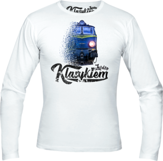 Jeżdżę klasykiem Stary Pociąg PKP - longsleeve męski - 5